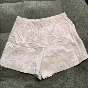 Light white Womens Linen Blend Shorts Abercrombie 32/14 NWT